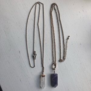 Gold Chain Crystal Necklaces